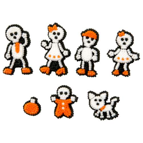 Skeleton Family Icing Decorations - Click Image to Close